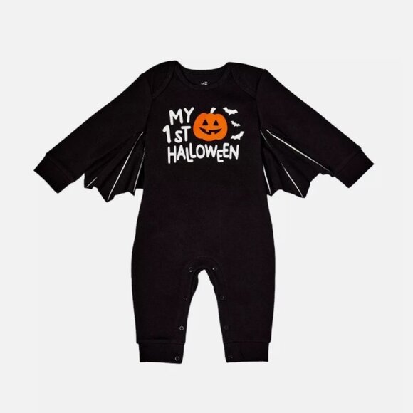 Baby Boy Bat 1st Halloween Romper - Picture 1 of 5